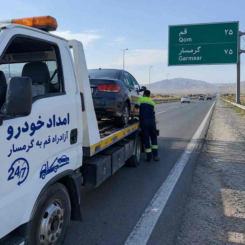 امداد خودرو جاده قم گرمسار